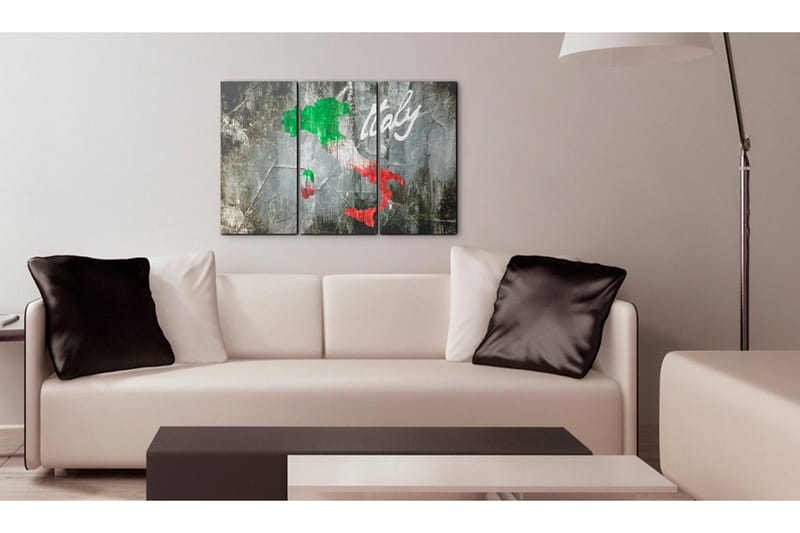 Tavla Konstnärlig karta över Italien triptyk 90x60 - Artgeist sp. z o. o. - Inredning - Tavlor & posters - Canvastavla