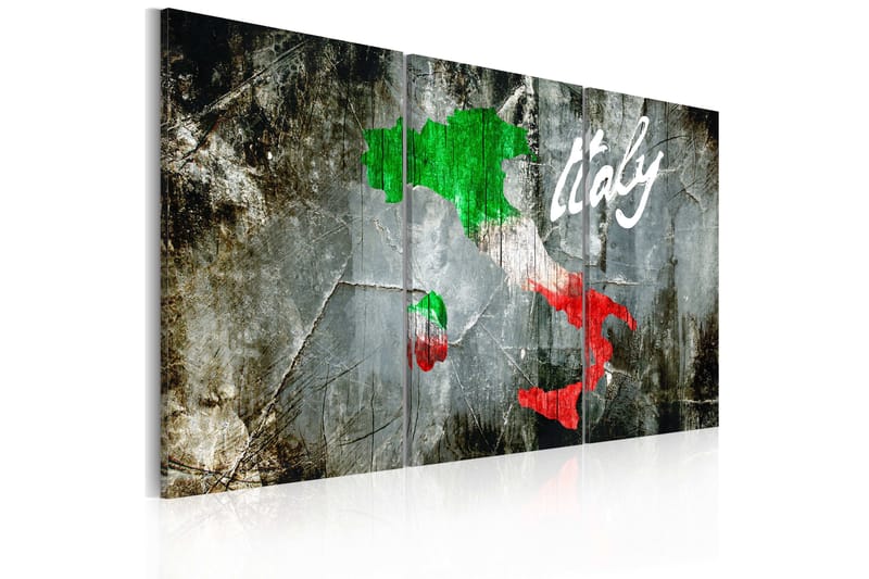 Tavla Konstnärlig karta över Italien triptyk 90x60 - Artgeist sp. z o. o. - Inredning - Tavlor & posters - Canvastavla