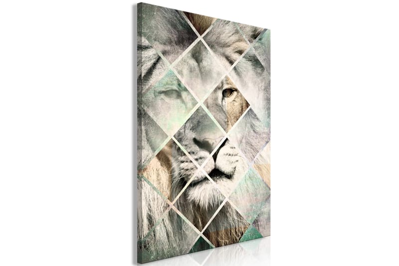 Tavla Lion on the Chessboard (1 Part) Vertical 40x60 - Artgeist sp. z o. o. - Inredning - Tavlor & posters - Canvastavla