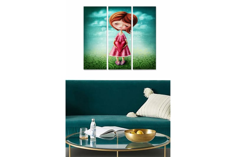 Tavla Love 3-Pack Flerfärgad 20X50 - 20x50 cm - Inredning - Tavlor & posters - Canvastavla