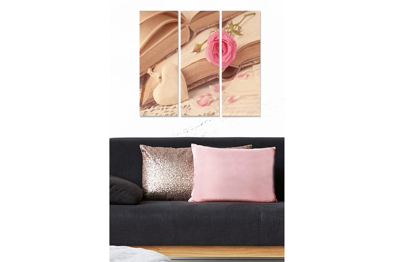 Tavla Love 3-Pack Flerfärgad 20X50 - 20x50 cm - Inredning - Tavlor & posters - Canvastavla