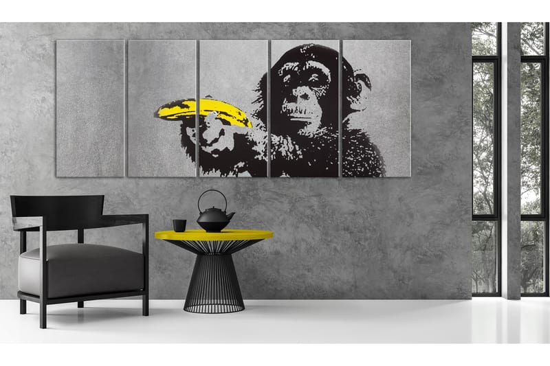 Tavla Monkey And Banana 225x90 - Artgeist sp. z o. o. - Inredning - Tavlor & posters - Canvastavla