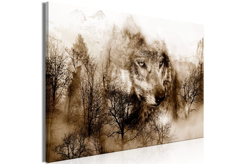 Tavla Mountain Predator (1 Part) Wide Brown 90x60 - Artgeist sp. z o. o. - Inredning - Tavlor & posters - Canvastavla