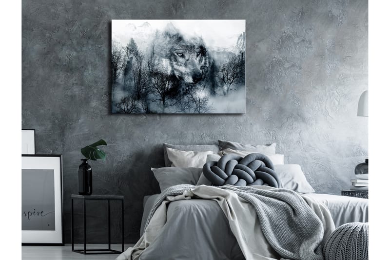 Tavla Mountain Predator Wide Black and White 120x80 - Artgeist sp. z o. o. - Inredning - Tavlor & posters - Canvastavla