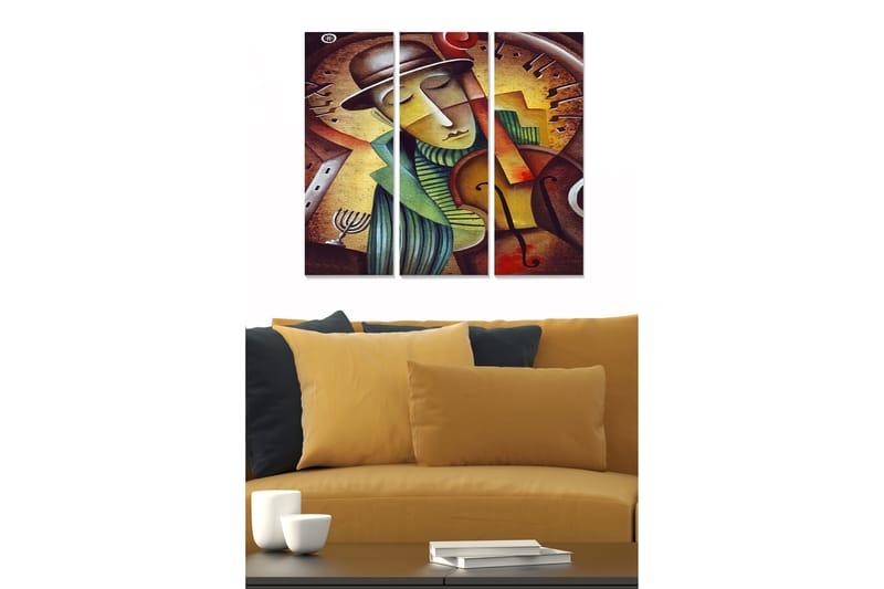 Tavla Music 3-Pack Flerfärgad 20X50 - 20x50 cm - Inredning - Tavlor & posters - Canvastavla