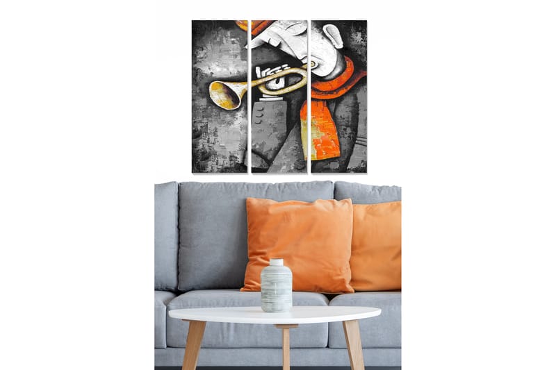 Tavla Music 3-Pack Flerfärgad 20X50 - 20x50 cm - Inredning - Tavlor & posters - Canvastavla