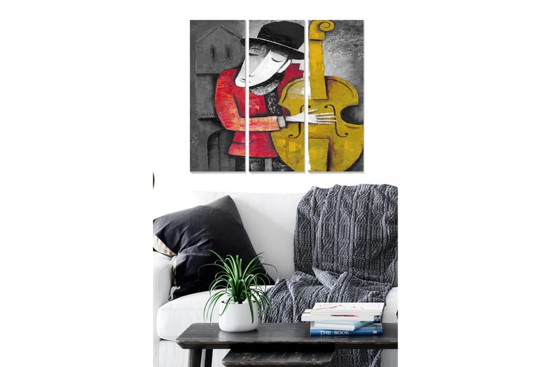 Tavla Music 3-Pack Flerfärgad 20X50 - 20x50 cm - Inredning - Tavlor & posters - Canvastavla