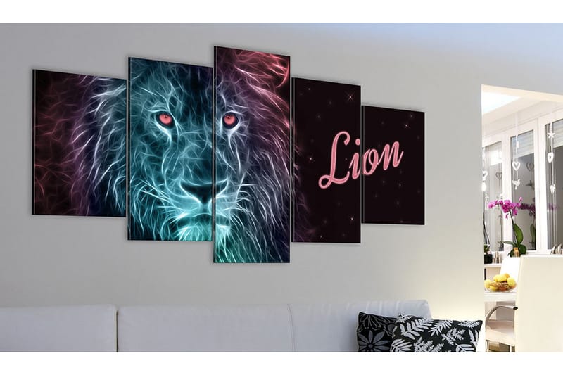 Tavla Neon King 200x100 - Artgeist sp. z o. o. - Inredning - Tavlor & posters - Canvastavla