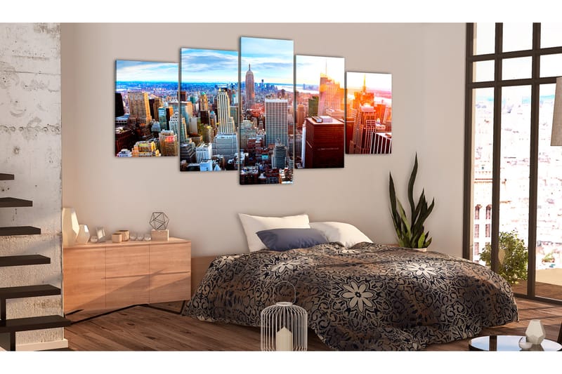 Tavla New York Sunrise 100x50 - Artgeist sp. z o. o. - Inredning - Tavlor & posters - Canvastavla