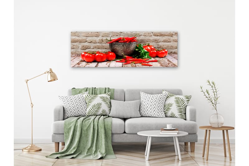 Tavla Red Vegetables (1 Part) Brick Narrow 150x50 - Artgeist sp. z o. o. - Inredning - Tavlor & posters - Canvastavla