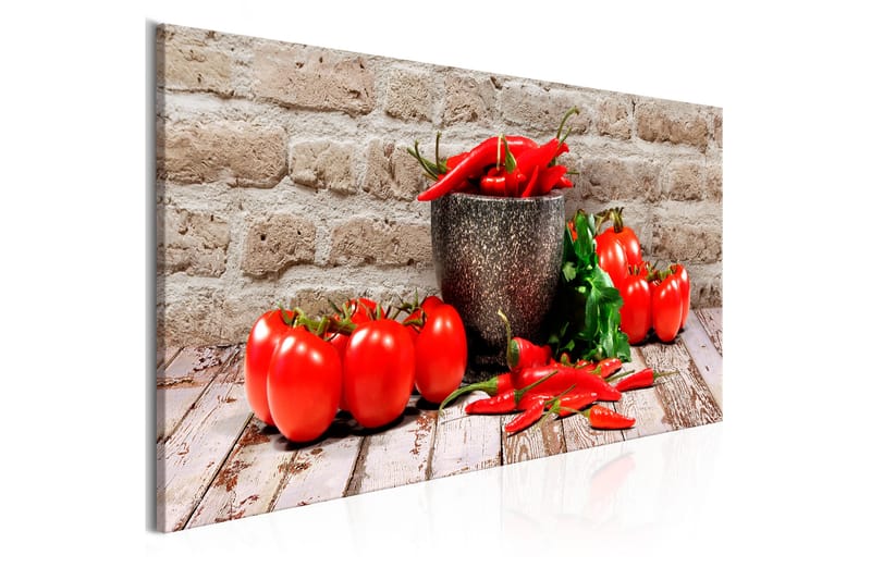 Tavla Red Vegetables (1 Part) Brick Narrow 120x40 - Artgeist sp. z o. o. - Inredning - Tavlor & posters - Canvastavla