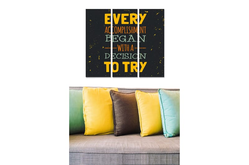 Tavla Sayings 3-Pack Flerfärgad 20X50 - 20x50 cm - Inredning - Tavlor & posters - Canvastavla