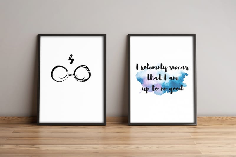 Tavla Sayings Med Ram 2-Pack Flerfärgad 36X51 - 36x51 cm - Inredning - Tavlor & posters - Canvastavla