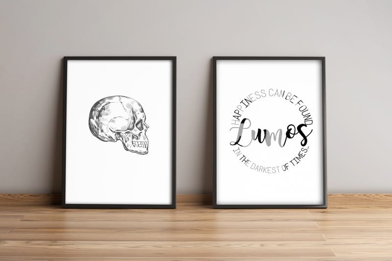 Tavla Sayings Med Ram 2-Pack Flerfärgad 36X51 - 36x51 cm - Inredning - Tavlor & posters - Canvastavla