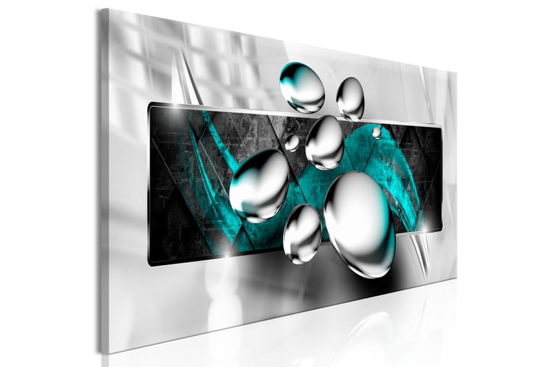 Tavla Shiny Stones (1 Part) Narrow Turquoise 150x50 - Artgeist sp. z o. o. - Inredning - Tavlor & posters - Canvastavla