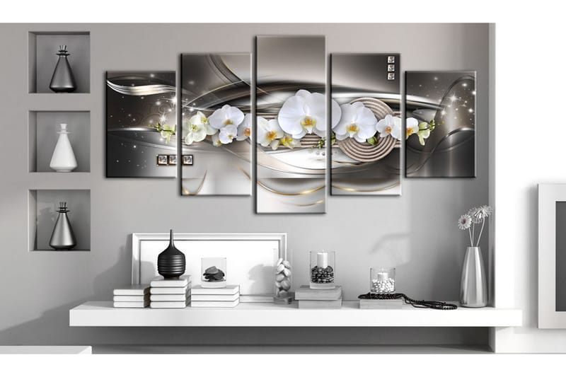 Tavla Steel Orchids 100x50 - Artgeist sp. z o. o. - Inredning - Tavlor & posters - Canvastavla