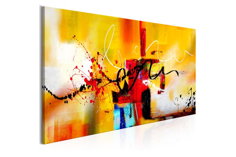 Tavla Street Melodies (1 Part) Orange Wide 120x60 - Artgeist sp. z o. o. - Inredning - Tavlor & posters - Canvastavla