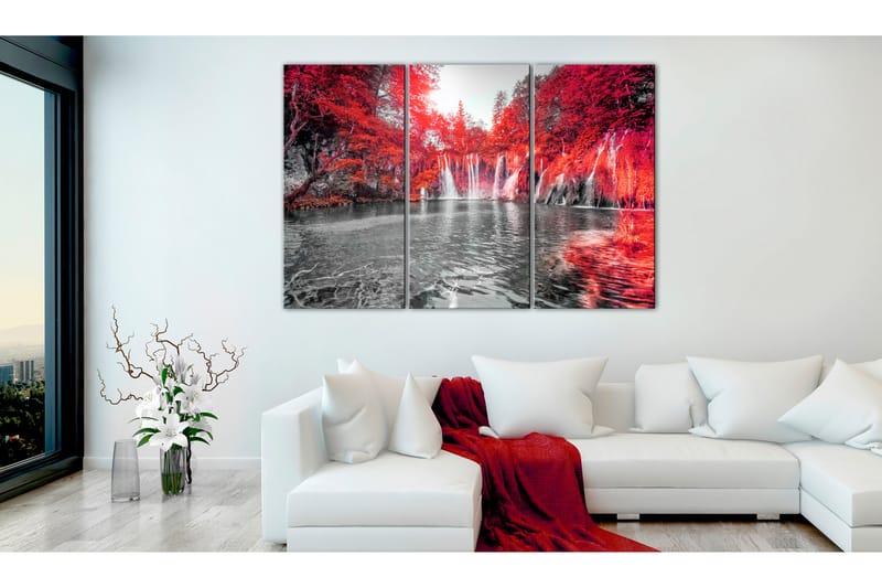 Tavla Waterfalls Of Ruby Forest 120x80 - Artgeist sp. z o. o. - Inredning - Tavlor & posters - Canvastavla