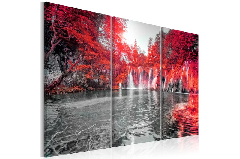 Tavla Waterfalls Of Ruby Forest 120x80 - Artgeist sp. z o. o. - Inredning - Tavlor & posters - Canvastavla