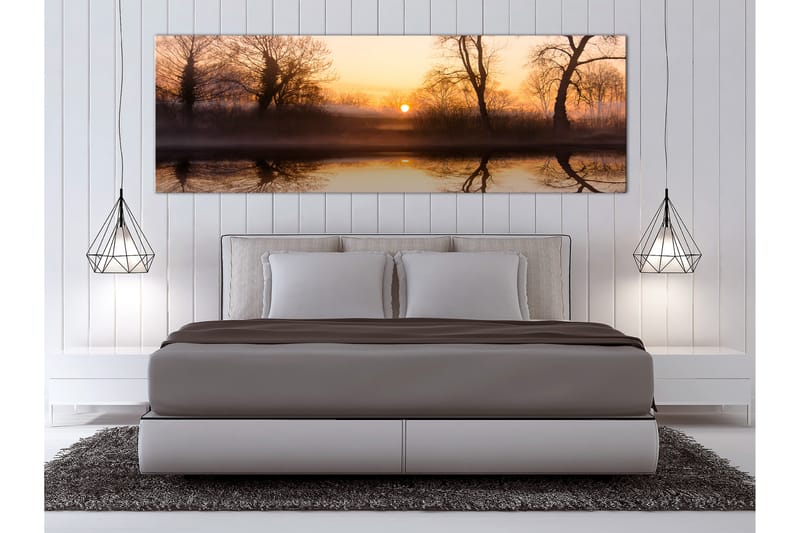 Tavla Winter Sunset (1 Part) Narrow 135x45 - Artgeist sp. z o. o. - Inredning - Tavlor & posters - Canvastavla