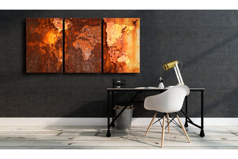 Tavla World Map Old Rust 120x60 - Artgeist sp. z o. o. - Inredning - Tavlor & posters - Canvastavla