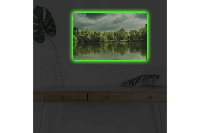 Väggdekor LED-belysning Canvas Målning - Inredning - Tavlor & posters - Canvastavla