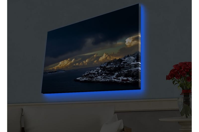 Väggdekor LED-belysning Canvas Målning - Inredning - Tavlor & posters - Canvastavla