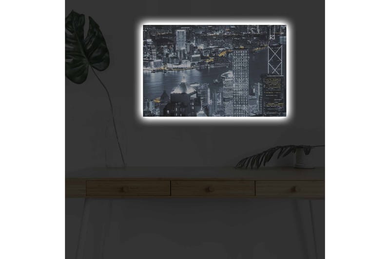 Väggdekor LED-belysning Canvas Målning - Inredning - Tavlor & posters - Canvastavla