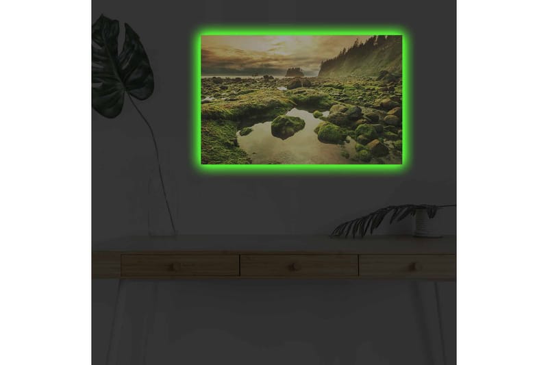 Väggdekor LED-belysning Canvas Målning - Inredning - Tavlor & posters - Canvastavla