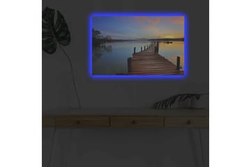 Väggdekor LED-belysning Canvas Målning - Inredning - Tavlor & posters - Canvastavla