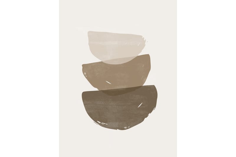 Poster Brush strokes 30x40 cm - Beige - Inredning - Tavlor & posters - Posters & prints