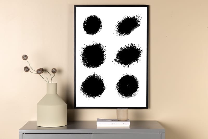 Poster Dots 21x30 cm - Vit - Posters & prints