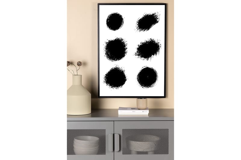 Poster Dots 21x30 cm - Vit - Posters & prints