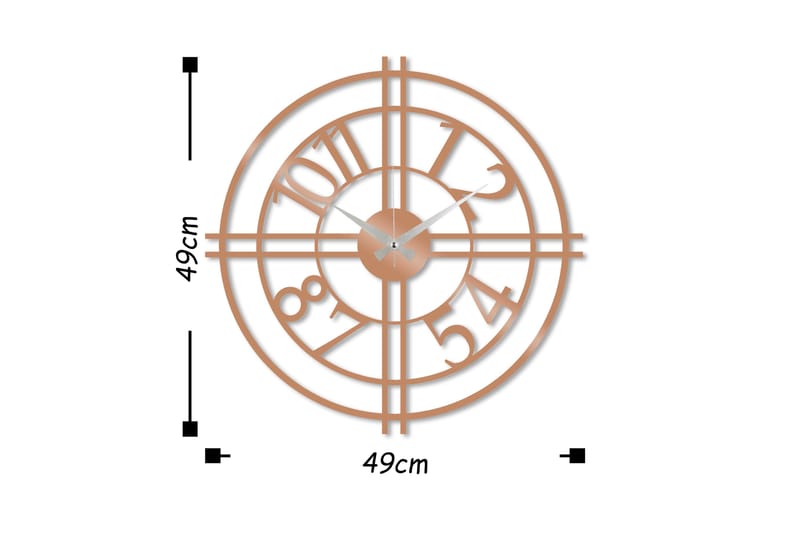 Dekoration Väggklocka - Koppar - Inredning - Väggdekor - Väggklocka & väggur