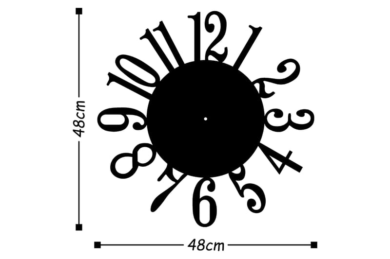 Dekoration Väggklocka - Svart - Inredning - Väggdekor - Väggklocka & väggur