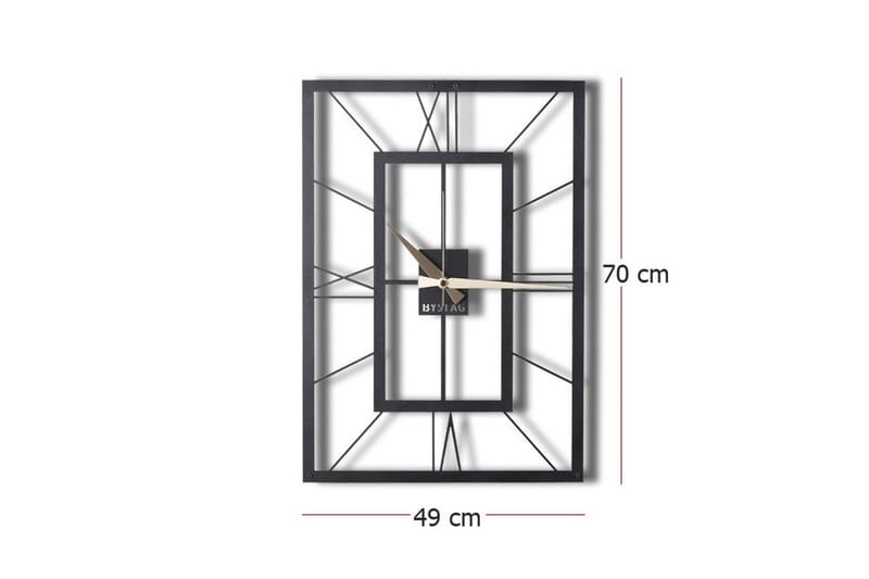 Metallväggklocka Dekorativ - Svart - Inredning - Väggdekor - Väggklocka & väggur