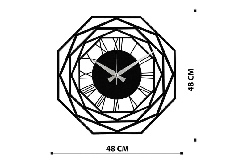 Väggklocka Kwadik - Svart - Inredning - Väggdekor - Väggklocka & väggur