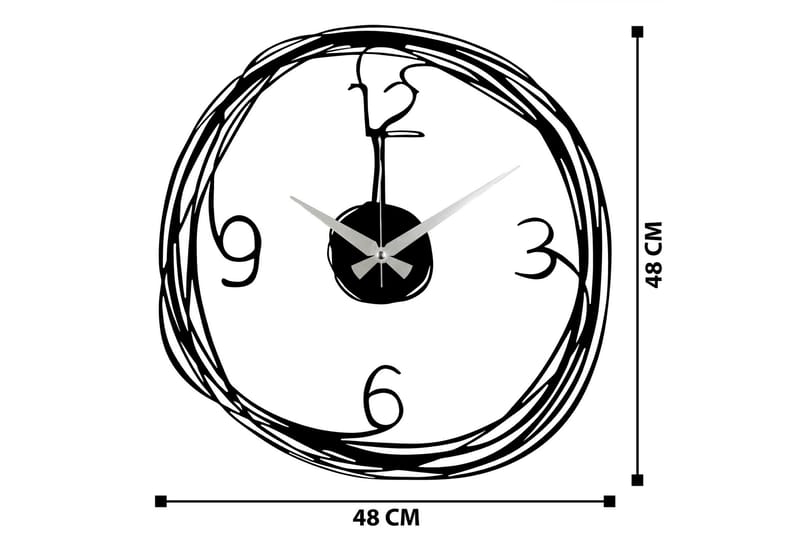 Väggklocka Middelie - Svart - Inredning - Väggdekor - Väggklocka & väggur