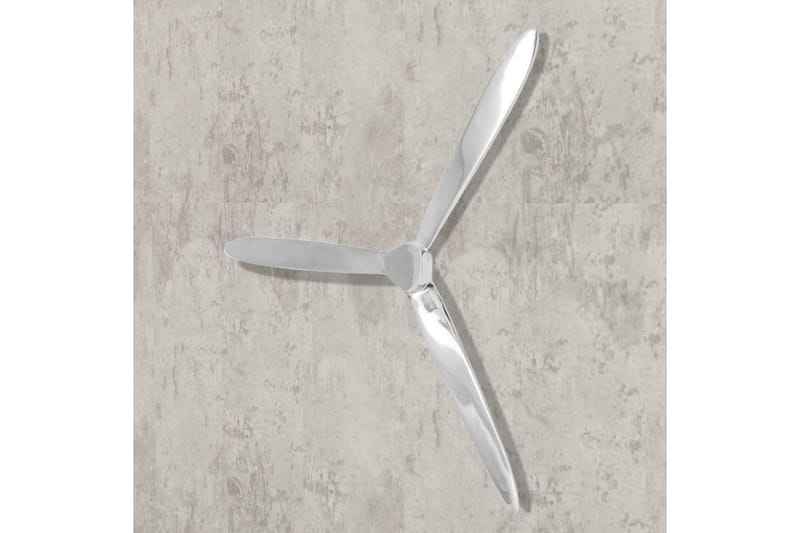 Väggmonterad propeller aluminium silver 70 cm - Silver - Inredning - Väggdekor