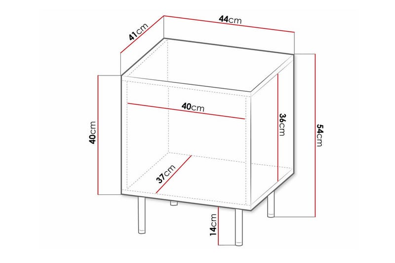 Barnsängbord Juniskär 54 cm - Vit - Möbler - Barnmöbler - Barnbord - Sängbord barn & nattduksbord barn