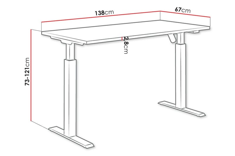 Barnskrivbord Tallow 73 cm - Svart - Möbler - Barnmöbler - Barnbord - Skrivbord barn