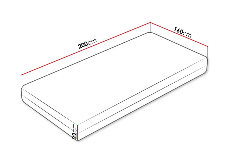 Bortan Resårmadrass 160x200 cm - Vit - Möbler - Barnmöbler - Barnsäng & juniorsäng - Resårbotten barn & barn madrasser