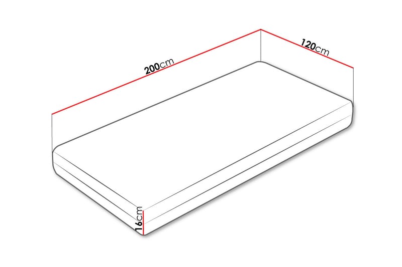 Fynlee Skummadrass 120x200 cm - Vit - Möbler - Barnmöbler - Barnsäng & juniorsäng - Resårbotten barn & barn madrasser