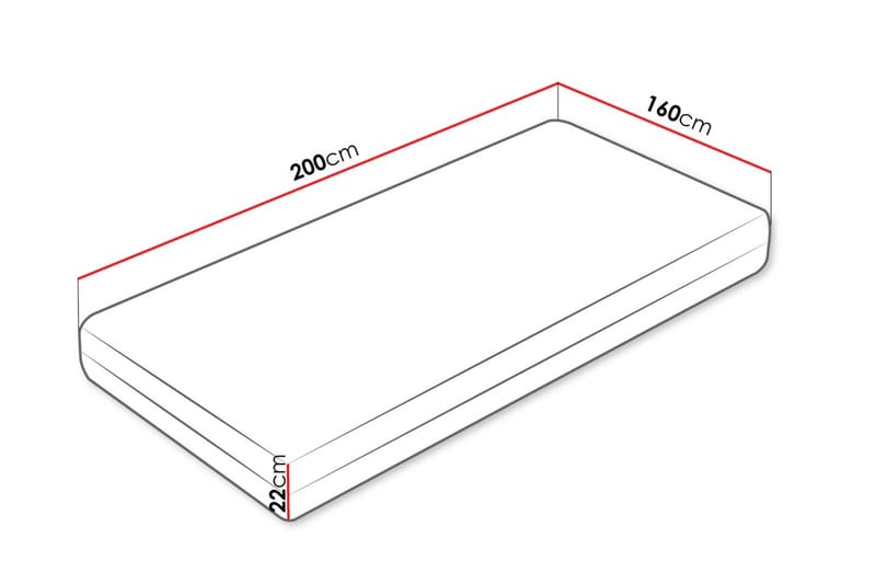 Huvudstorp Resårmadrass 160x200 cm - Vit - Möbler - Barnmöbler - Barnsäng & juniorsäng - Resårbotten barn & barn madrasser