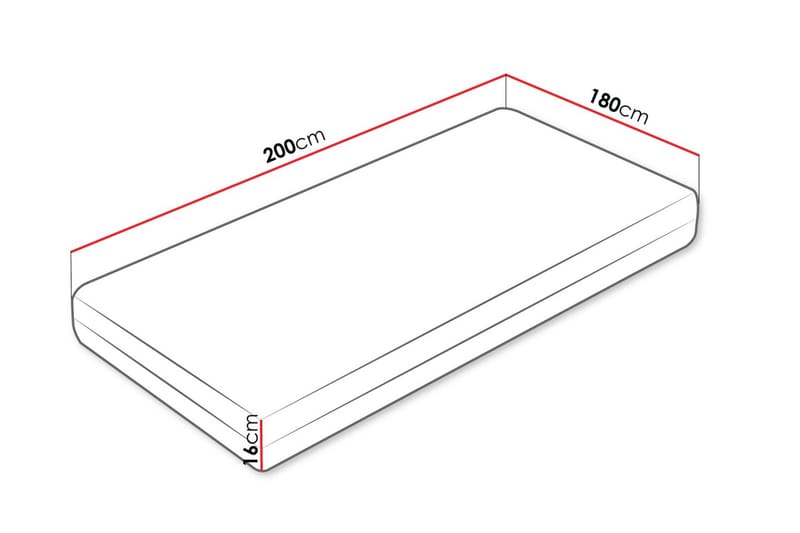 Solklint Resårmadrass 180x200 cm - Vit - Möbler - Barnmöbler - Barnsäng & juniorsäng - Resårbotten barn & barn madrasser