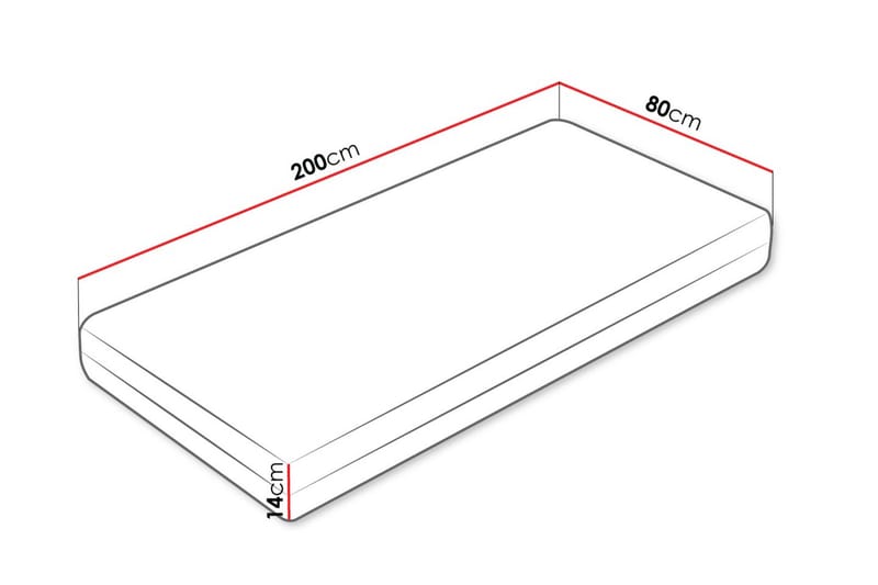 Steningsbo Resårmadrass 80x200 cm - Vit - Möbler - Barnmöbler - Barnsäng & juniorsäng - Resårbotten barn & barn madrasser