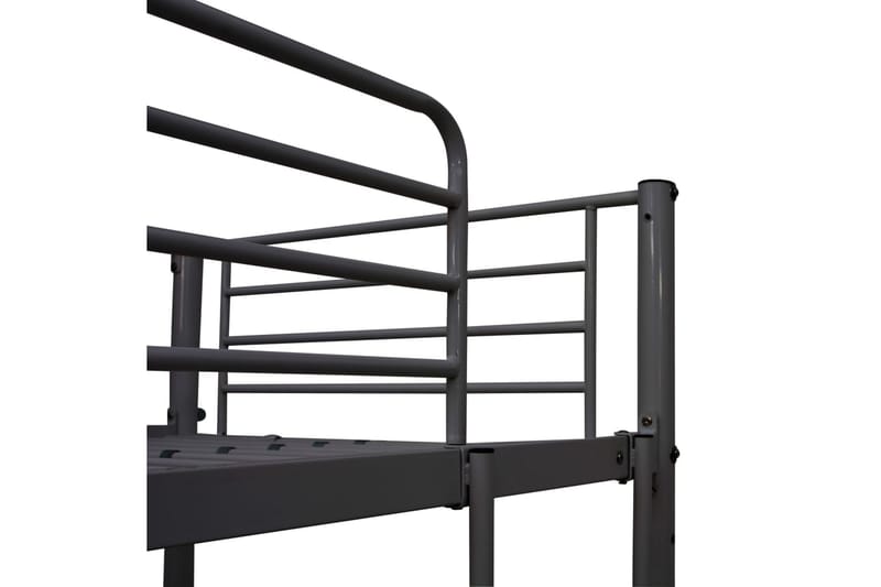 Våningssäng med bord svart metall 90x200 cm - Svart - Loftsäng barn - Våningssäng barn