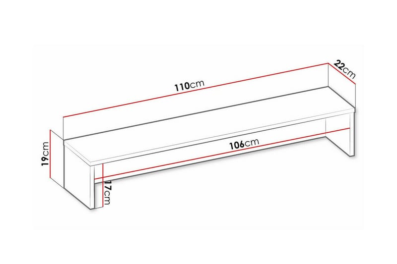 Barnhylla Rathmore 110 cm - Mörkgrå - Möbler - Barnmöbler - Förvaring barnrum - Hylla barnrum - Bokhylla barn & boklåda