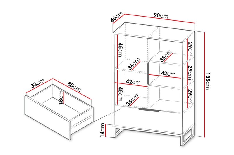 Barnhylla Staffin 90 cm - Vit - Möbler - Barnmöbler - Förvaring barnrum - Hylla barnrum - Bokhylla barn & boklåda