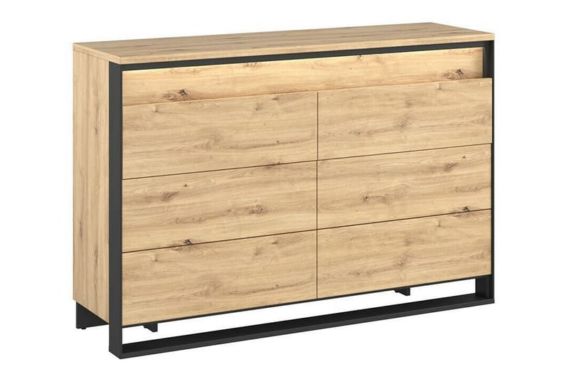 Barnskåp Rathmore 130x91 cm - Svart - Möbler - Barnmöbler - Förvaring barnrum - Skåp barnrum